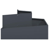 Garden Planter Anthracite 80 x 80 x 50 cm Cold-rolled Steel - 45-Degree Angle