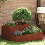 Garden Planter Rusty 80 x 80 x 50 cm Weathering Steel