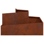 Garden Planter Rusty 80 x 80 x 50 cm Weathering Steel