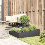 Garden Planter Black 100 x 100 x 50 cm Cold-rolled Steel - Top-Down View