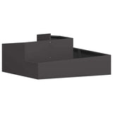 Garden Planter Black 100 x 100 x 50 cm Cold-rolled Steel - Front View