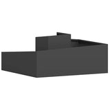 Garden Planter Black 100 x 100 x 50 cm Cold-rolled Steel - Close-Up Angle