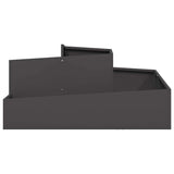 Garden Planter Black 100 x 100 x 50 cm Cold-rolled Steel - 45-Degree Angle
