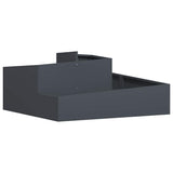 Garden Planter Anthracite 100 x 100 x 50 cm Cold-rolled Steel - Front View