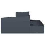 Garden Planter Anthracite 100 x 100 x 50 cm Cold-rolled Steel - Rear View