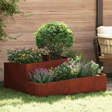 Garden Planter Rusty 100 x 100 x 50 cm Weathering Steel