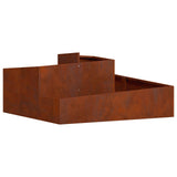 Garden Planter Rusty 100 x 100 x 50 cm Weathering Steel
