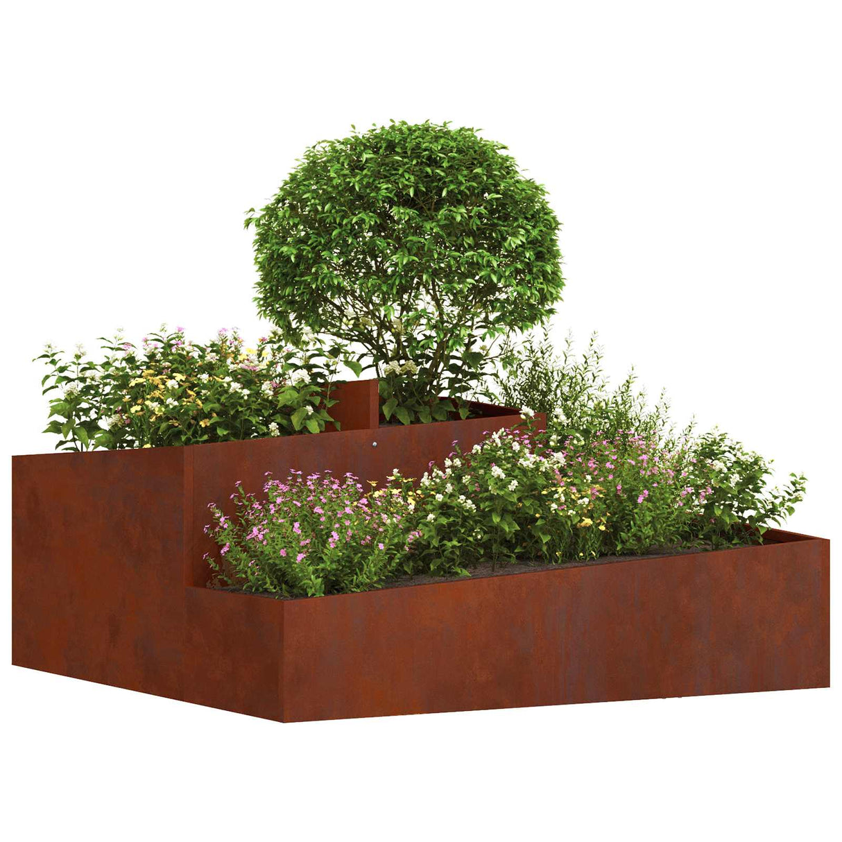 Garden Planter Rusty 100 x 100 x 50 cm Weathering Steel