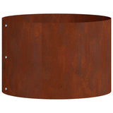 Planter Ring Brown 30 x 30 x 20 cm Weathering Steel - Front View