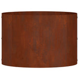 Planter Ring Brown 30 x 30 x 20 cm Weathering Steel - Rear View