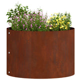Planter Ring Brown 30 x 30 x 20 cm Weathering Steel