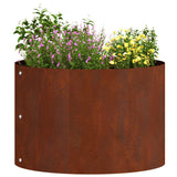 Planter Ring 5 pcs Brown 30 x 30 x 20 cm Weathering Steel - Side View