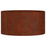 Planter Ring Brown 40 x 40 x 20 cm Weathering Steel - Rear View