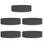 Planter Ring 5 pcs Black 80 x 80 x 20 cm Cold-rolled Steel