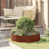 Planter Ring 5 pcs Brown 80 x 80 x 20 cm Weathering Steel - Top-Down View