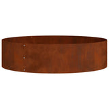 Planter Ring 5 pcs Brown 80 x 80 x 20 cm Weathering Steel - Rear View