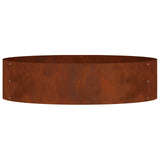 Planter Ring 5 pcs Brown 80 x 80 x 20 cm Weathering Steel - Close-Up Angle