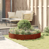 Planter Ring 5 pcs Brown 120 x 120 x 20 cm Weathering Steel - Top-Down View