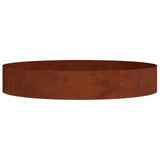 Planter Ring 5 pcs Brown 120 x 120 x 20 cm Weathering Steel - Rear View