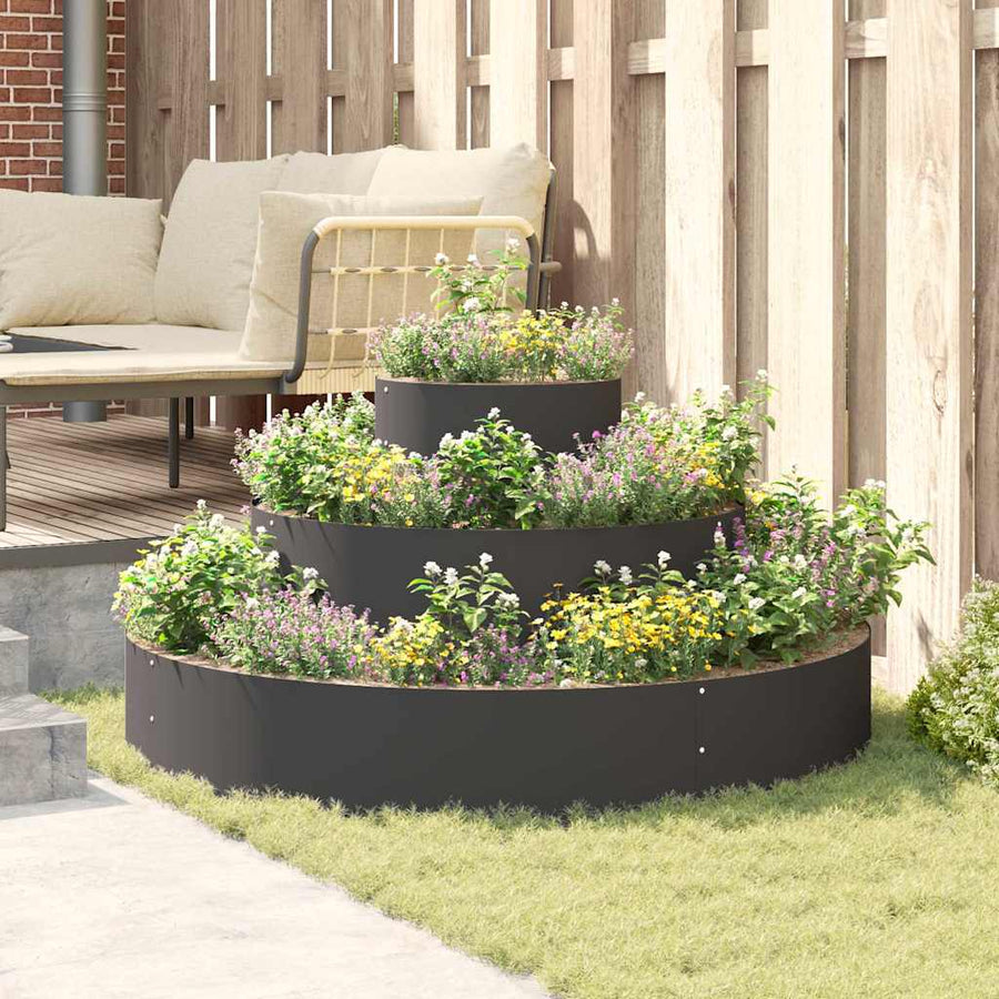 Garden Planter Black 120 x 120 x 20 cm Cold-rolled Steel
