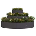 Garden Planter Black 120 x 120 x 20 cm Cold-rolled Steel