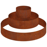 Garden Planter Brown 120 x 120 x 20 cm Weathering Steel - Front View