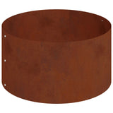 Garden Planter Brown 120 x 120 x 20 cm Weathering Steel - Close-Up Angle