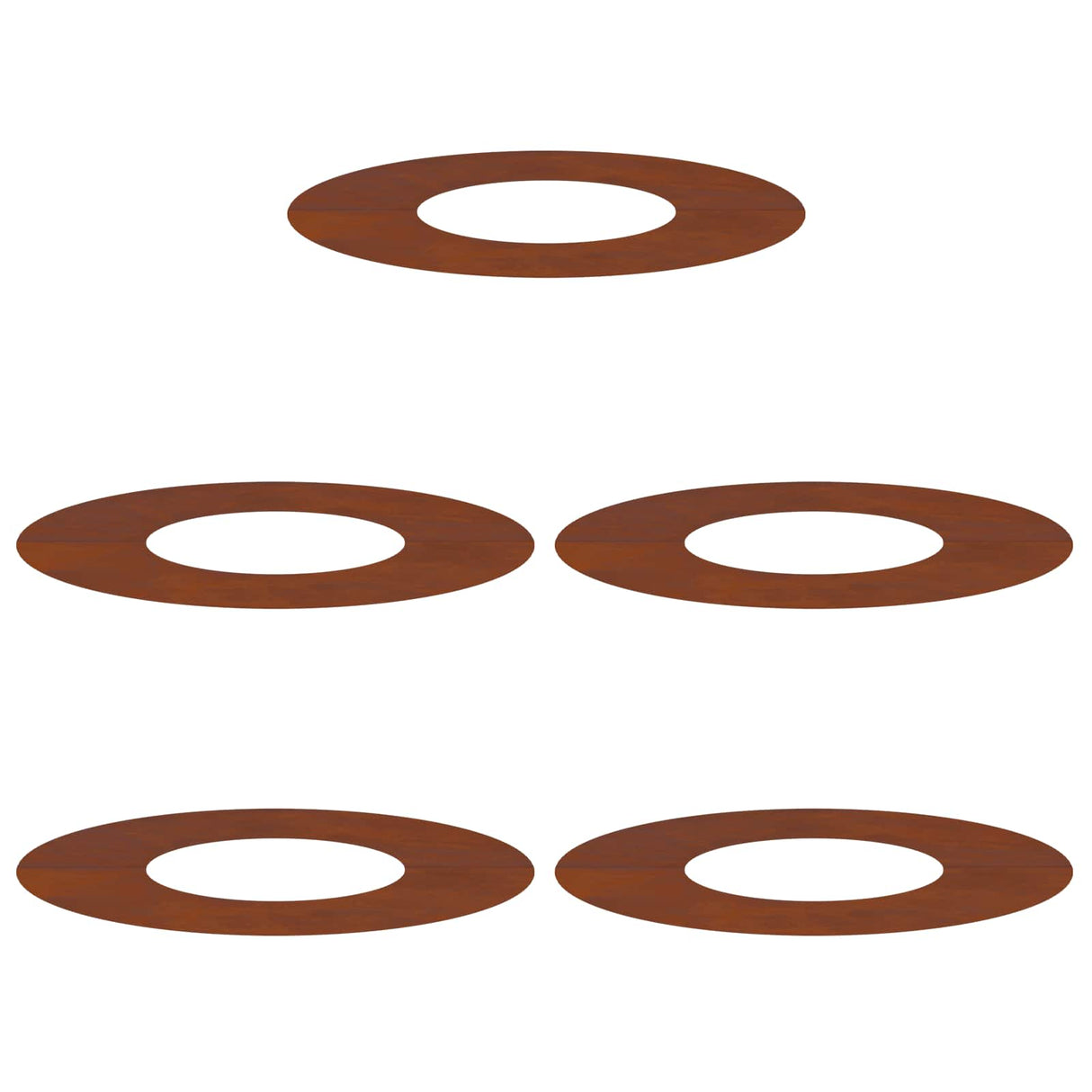 suitable for Flat Tree Rings 5 pcs Brown Ø30 / 60 cm