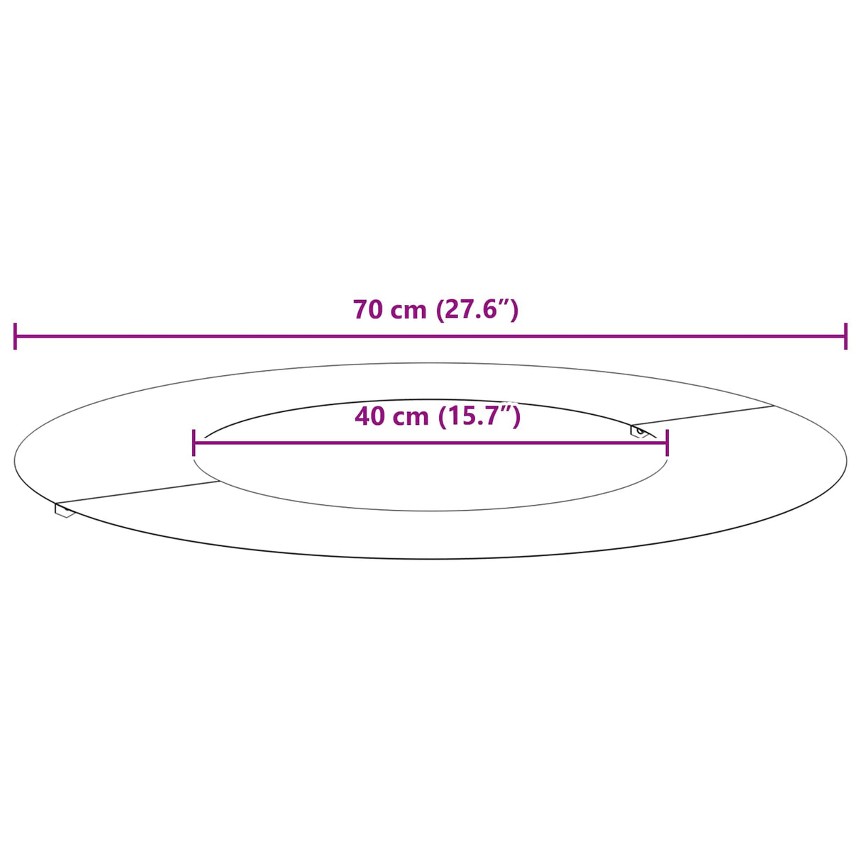 suitable for Flat Tree Rings 5 pcs Brown Ø40 / 70 cm