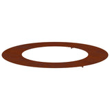 suitable for Flat Tree Ring Brown Ø50 / 80 cm Weathering Steel - Front View