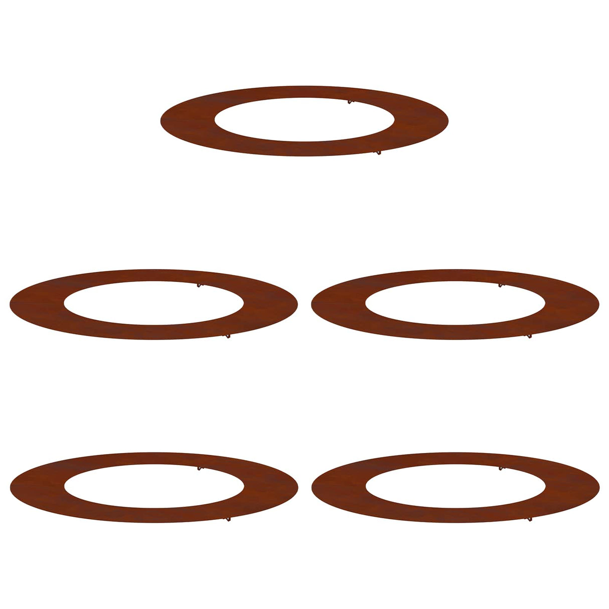 suitable for Flat Tree Rings 5 pcs Brown Ø50 / 80 cm