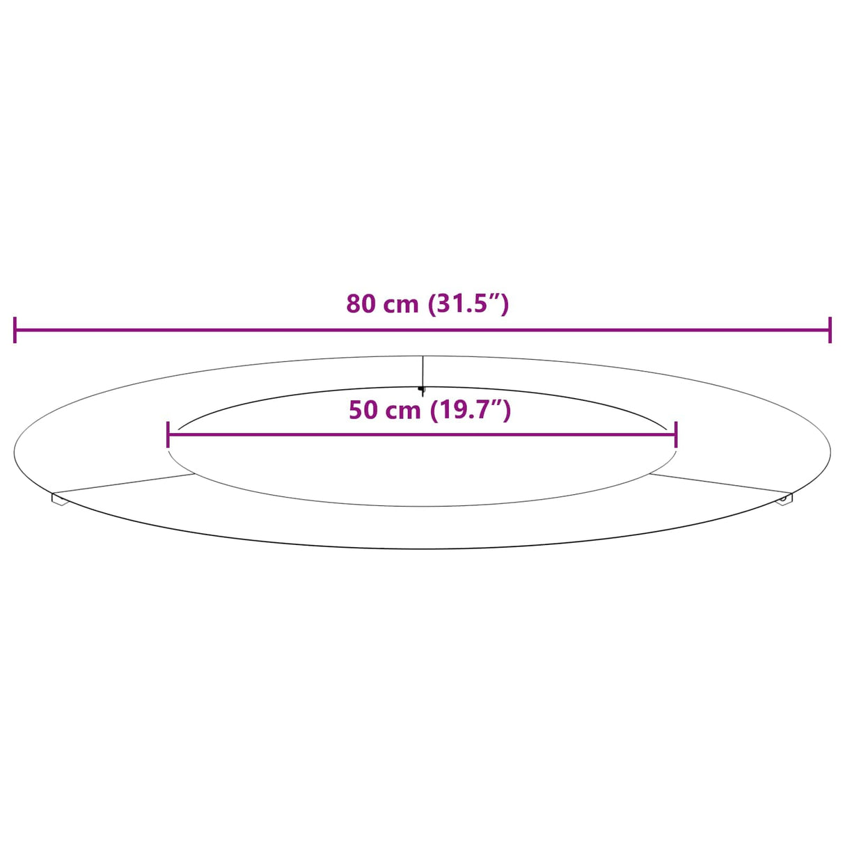 suitable for Flat Tree Rings 5 pcs Brown Ø50 / 80 cm