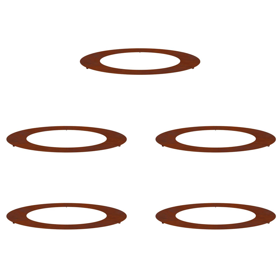 suitable for Flat Tree Rings 5 pcs Rusty Ø60/90 cm