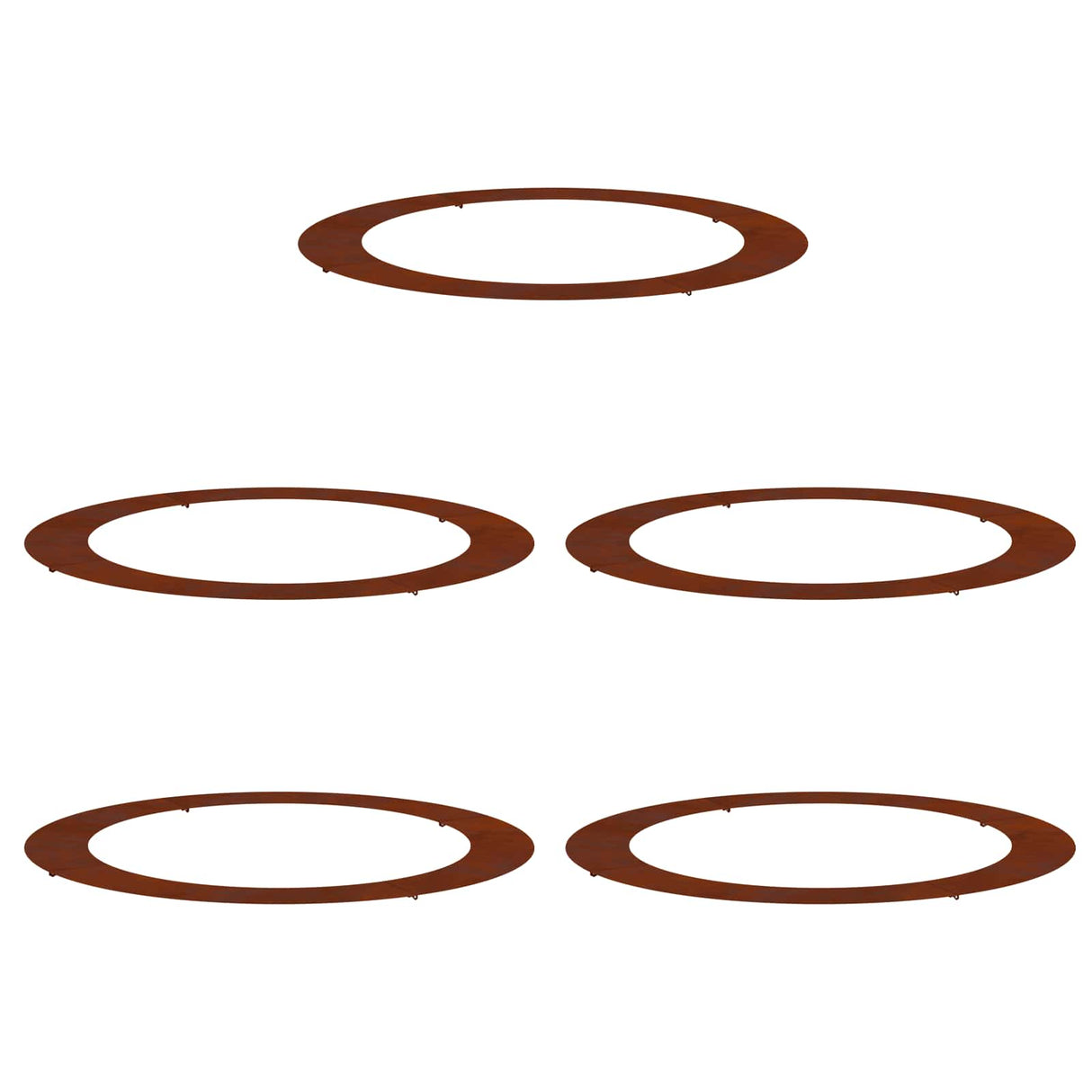 suitable for Flat Tree Rings 5 pcs Brown Ø90 / 120 cm