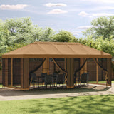 Gazebo Frame 6 x 3 m Black Steel