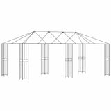 Gazebo Frame 6 x 3 m Black Steel - Front View