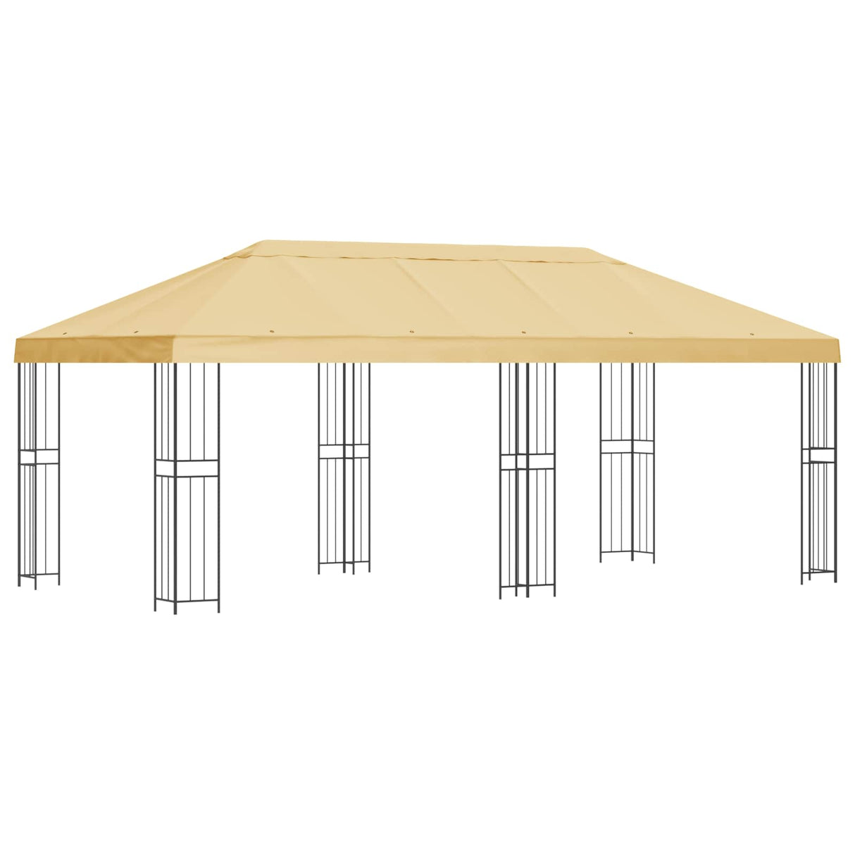 Garden Gazebo 6 x 3 m Cream Polyester and Steel 190 gsm
