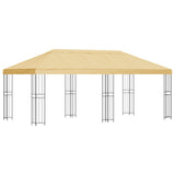 Garden Gazebo 6 x 3 m Cream Polyester and Steel 190 gsm