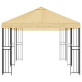 Garden Gazebo 6 x 3 m Cream Polyester and Steel 190 gsm