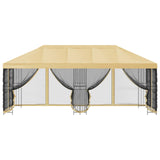 Gazebo with Sidewalls 6 x 3 m Cream Polyester and Steel 190