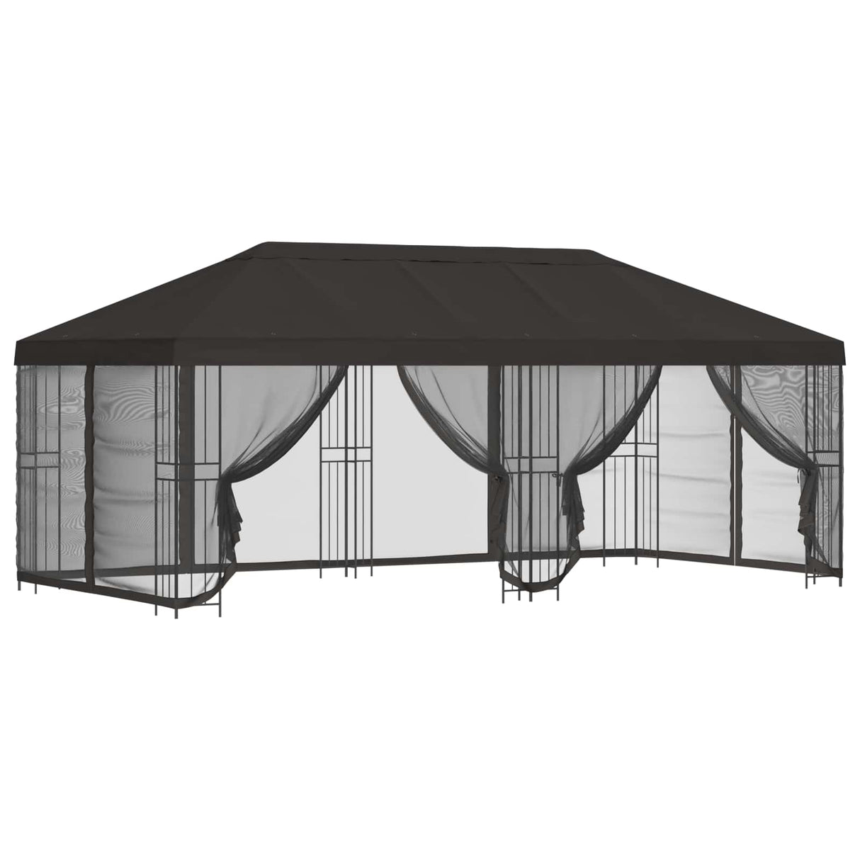 Gazebo with Sidewalls 6 x 3 m Anthracite Polyester and Steel