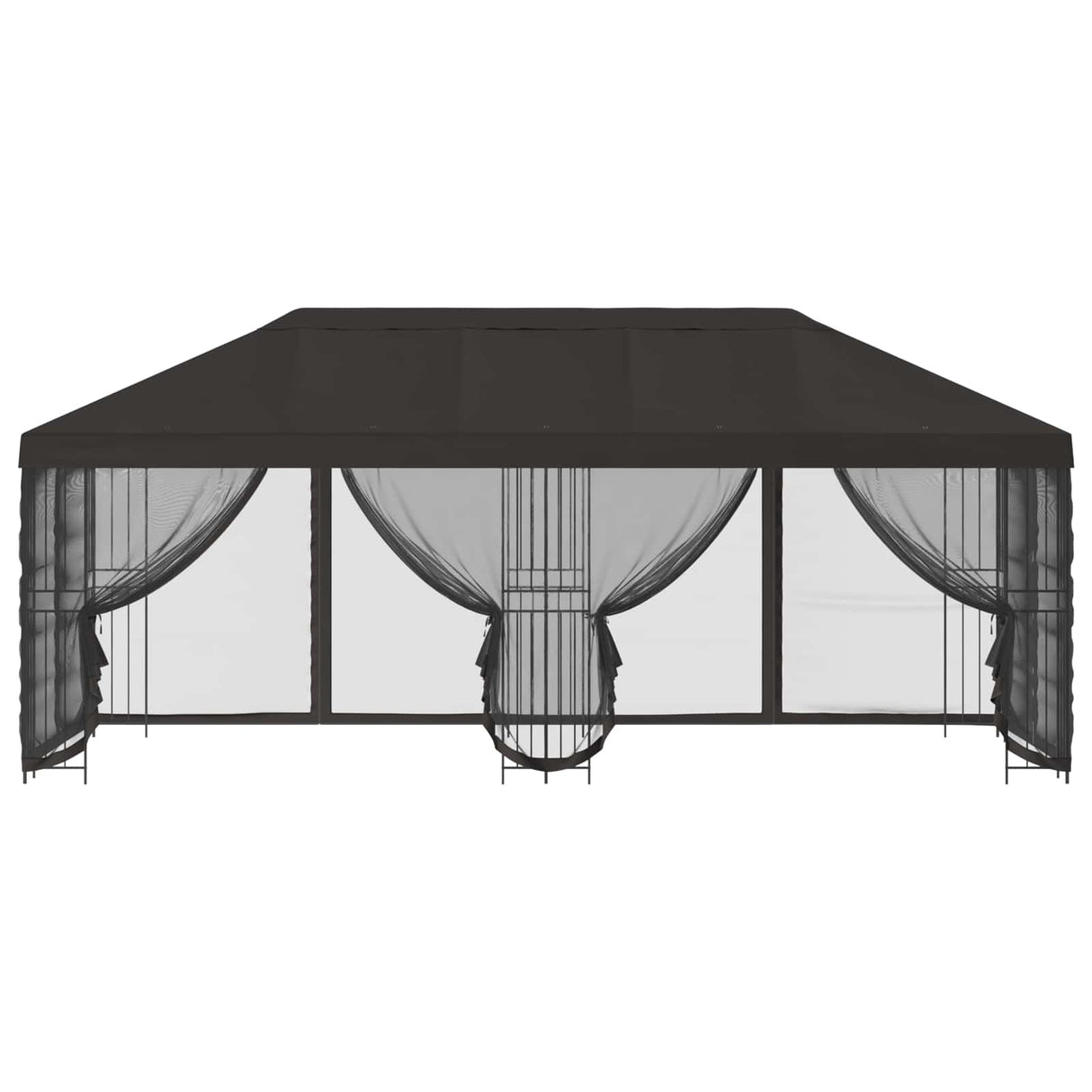 Gazebo with Sidewalls 6 x 3 m Anthracite Polyester and Steel
