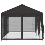 Gazebo with Sidewalls 6 x 3 m Anthracite Polyester and Steel - Top-Down View
