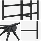 Gazebo Frame 6 x 3 m Black Steel