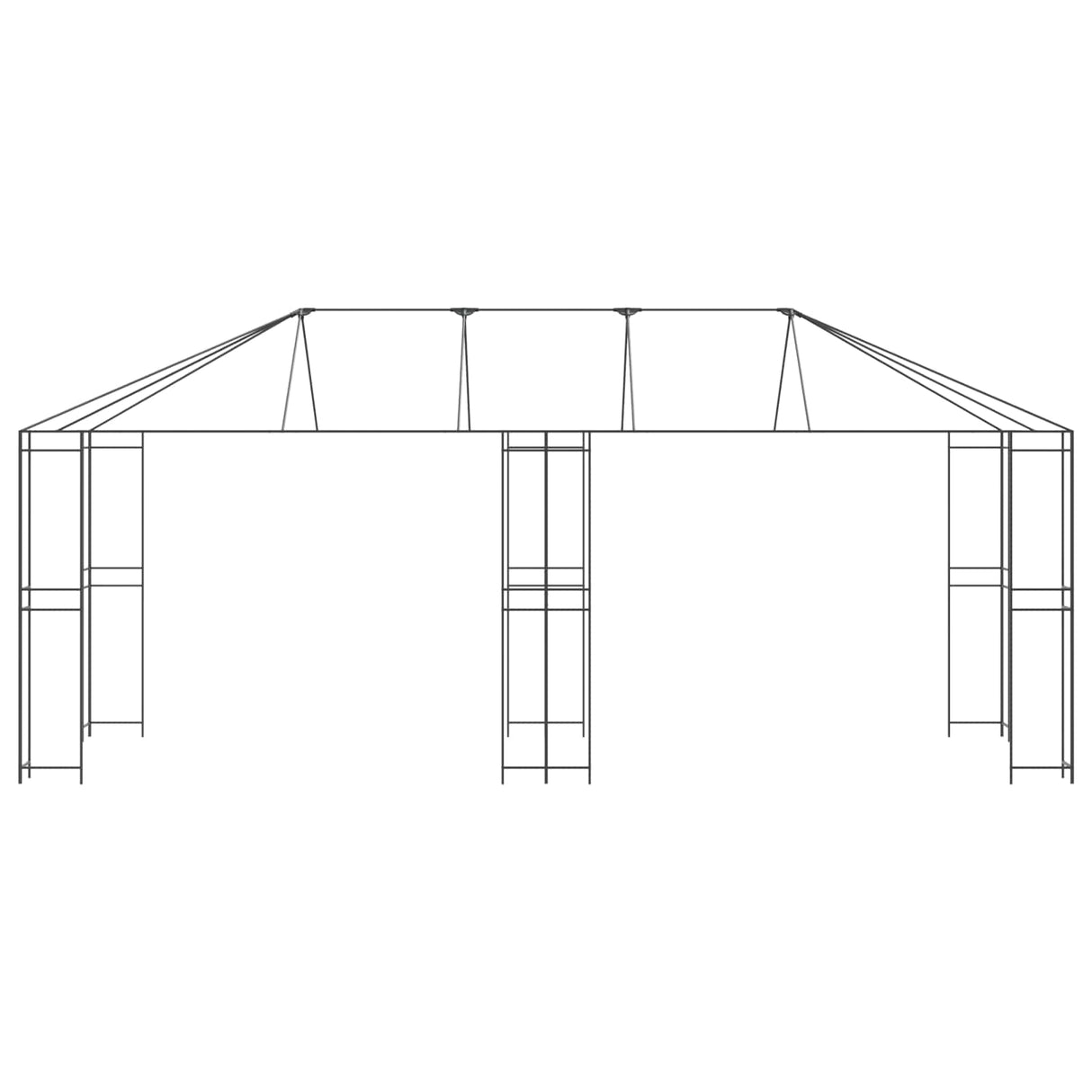 Gazebo Frame 6 x 3 m Black Steel