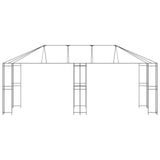 Gazebo Frame 6 x 3 m Black Steel - Top-Down View