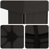 Garden Gazebo 6 x 3 m Anthracite Polyester and Steel 190 - Top-Down View
