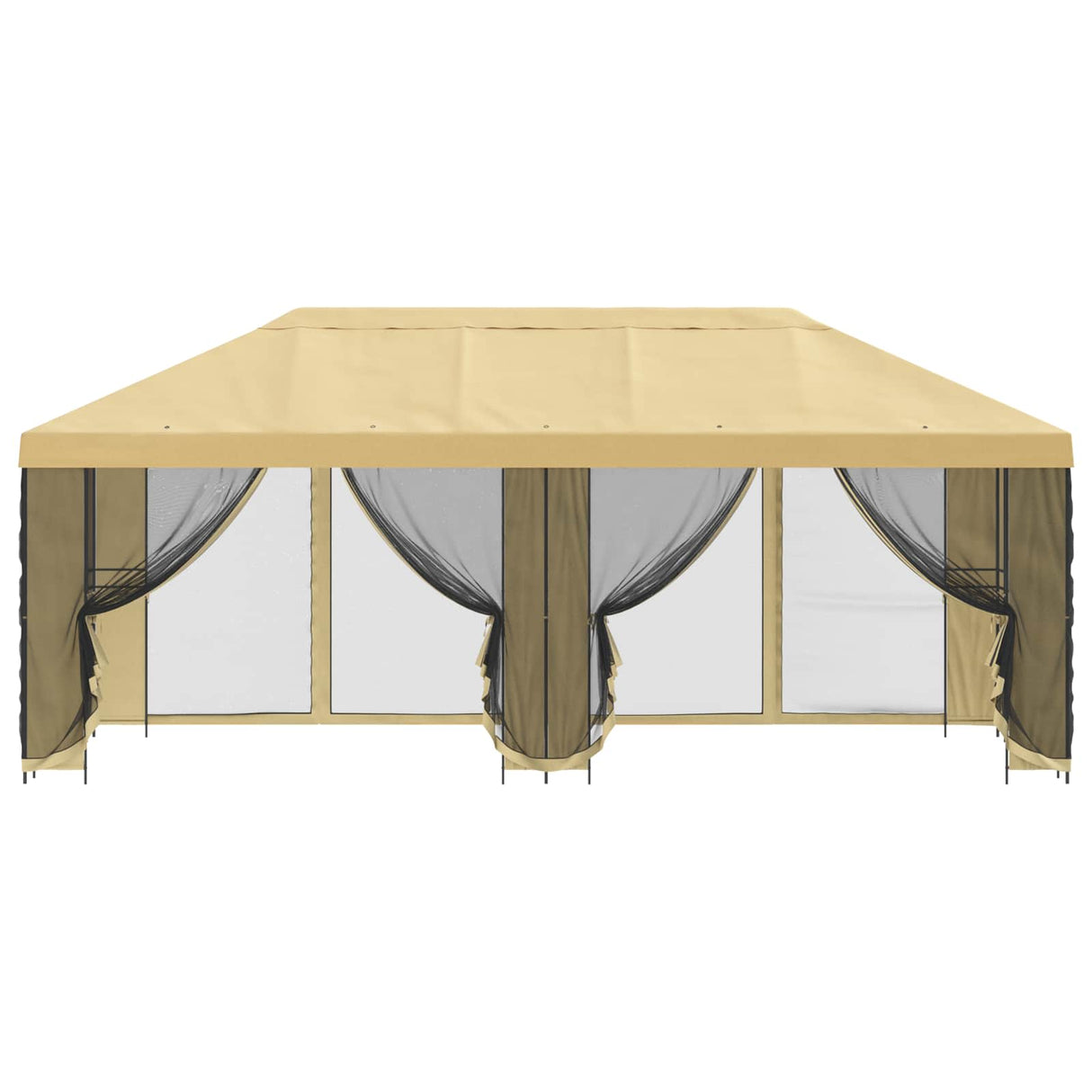 Gazebo with Sidewalls 6 x 3 m Cream Polyester and Steel 190