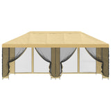 Gazebo with Sidewalls 6 x 3 m Cream Polyester and Steel 190