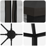 Gazebo with Sidewalls 6 x 3 m Anthracite Polyester and Steel